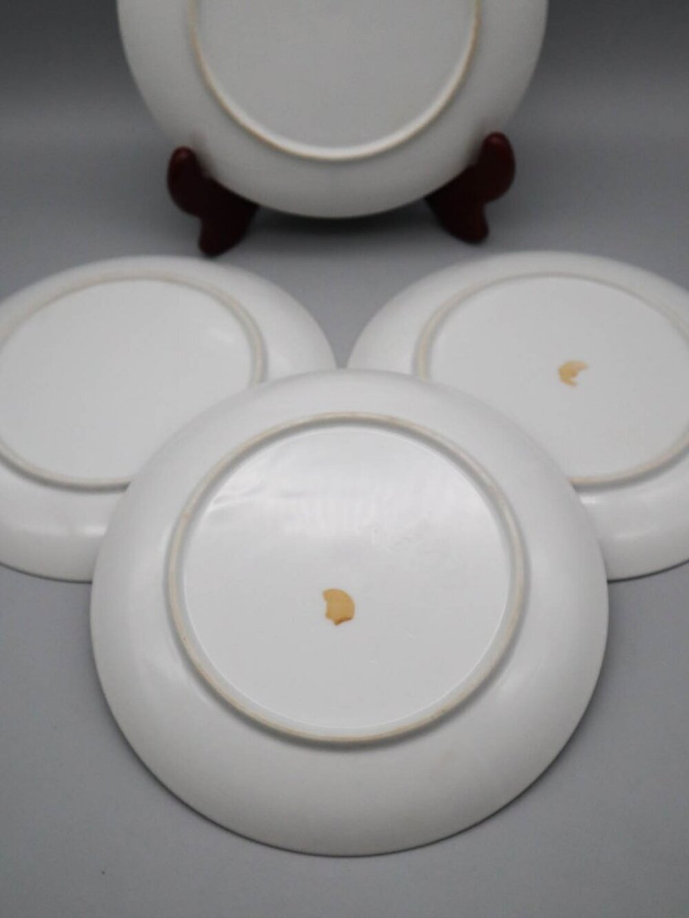 4 Vtg Nasco Japan Folk Art Farmhouse Countryside Village Salad Dessert Plates - Picture 4 of 6